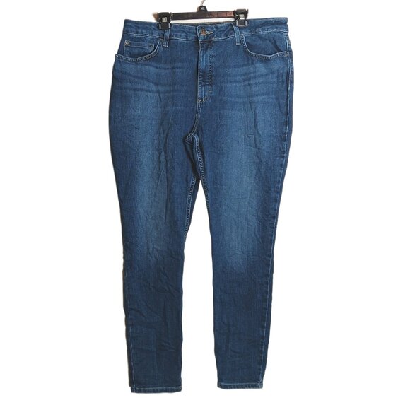 Lee Skinny Jeans Womens 18 Medium Wash High Rise 90s Y2K Stretch Denim - Picture 1 of 4